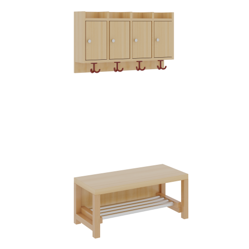 Produkt Bild Komplettgarderobe mit Ablagen und Türen 1174T100R34