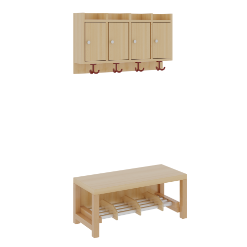 Produkt Bild Komplettgarderobe mit Ablagen und Türen 1174T100RF34