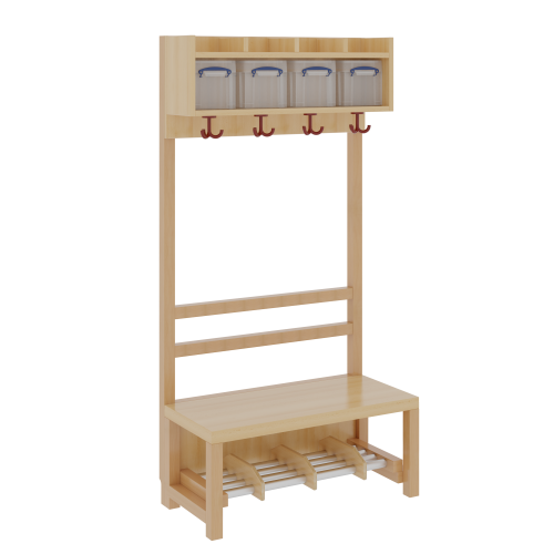 Produkt Bild Komplettgarderobe mit einfacher Ablage inklusive Boxen 1172810FRF34