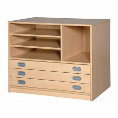 Produktbild Papierschrank als Unterschrank mit Auszügen und Fächern PS2-U1